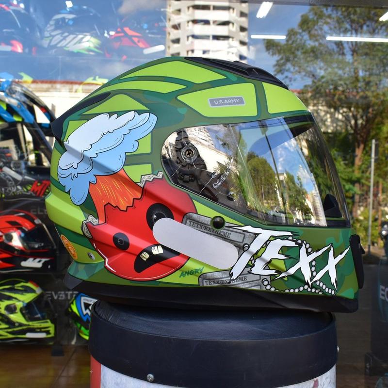 Capacete Masculino Texx Hawk Fury Verde Motoqueiro Fechado